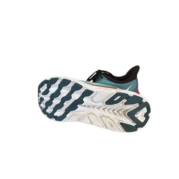 HOKA One One Men's Teal Lace Up Round Toe Clifton 8 Running Shoes Size 9.5D
